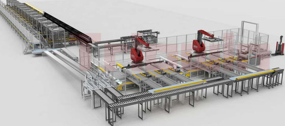 4 Axes Robot Palletizer, Floor Style, Simple Operation, 4KW