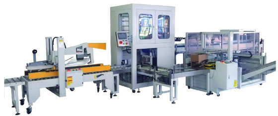 Drop Type Carton Opening And Sealing machine, Canning Production Line, High Efficiency Automatic Packing Line