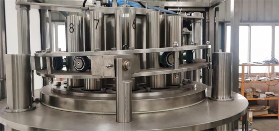 9 Heads Stainless Steel Automatic Can Filling Machine, 150 Cans/Min, Piston Filler