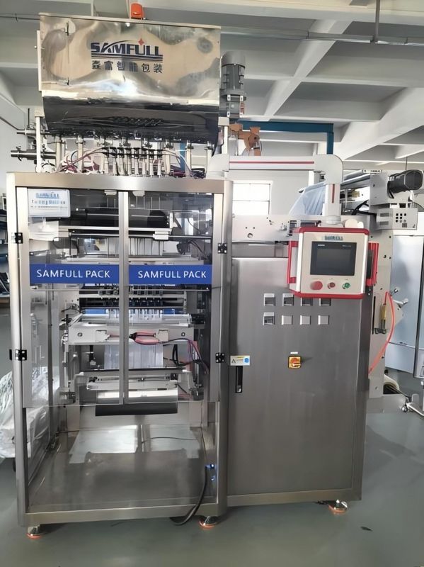 8 Lanes Four Side Sachet Filling And Sealing Machine Tomato Paste Filling Into Sachet 50-300 Sachets Per Minute